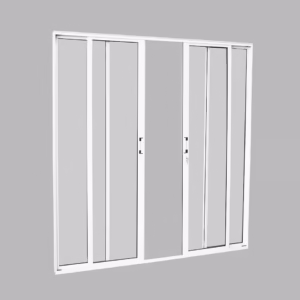 Porta Brasil Premium de correr panorâmica 4 folhas Vidro Temperado