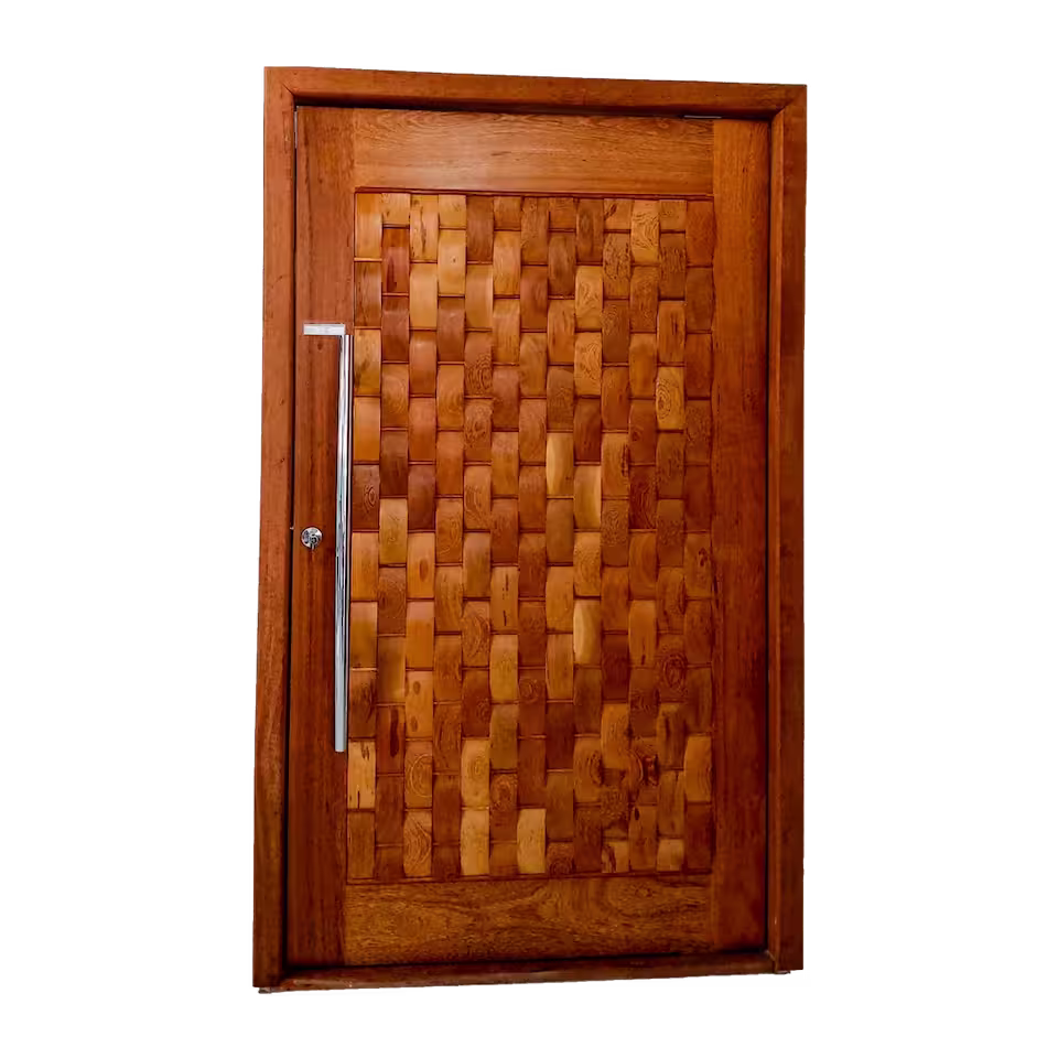 Porta Pivotante Couro