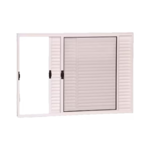 Janela Brasil Facility Veneziana 3 folhas sem grade