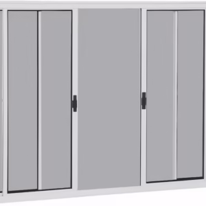 Janela Brasil Facility Vitrô de correr 4 folhas s grade