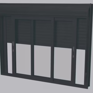 Janela Brasil Premium Integrada 2 Folhas Moveis Black