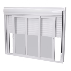 Janela Brasil Premium Integrada 2 Folhas Moveis com Botoeira Branca