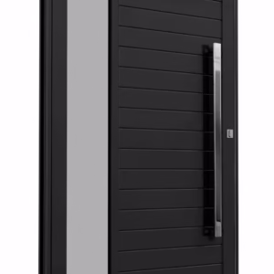 Porta Brasil Pivotante Sublime Lambri com Vidro Black